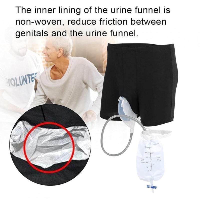 cheekyglo Condom Catheters For Men, Urine Bag Wearable Incontinence Pants for Men Holder for Elder - Image 2
