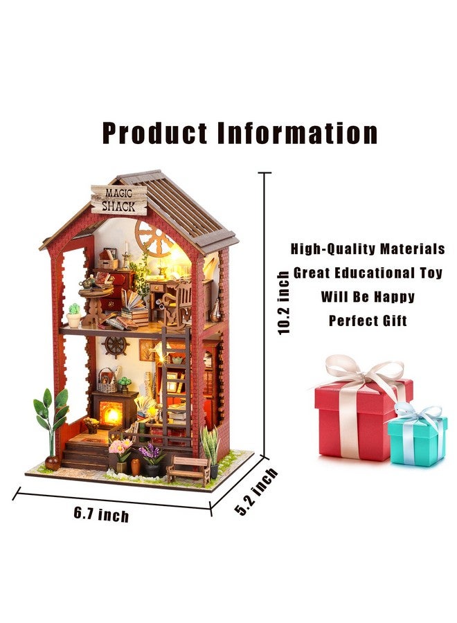 Flever Dollhouse Diy Book Nook Miniature Kit, Bookshelf Insert Decor, 3D Wooden Puzzle Booknook Miniature Kit, Creative Assembled Bookends (Martin' S Book House) - Image 2