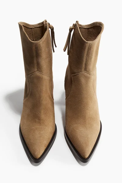 H&M Leather Cowboy Boots