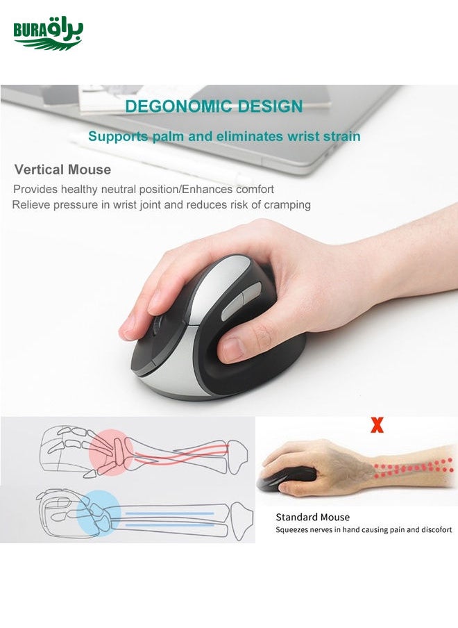 Rapoo MV20 Ergonomic Wireless Silent Vertical Mouse(Silent Version)