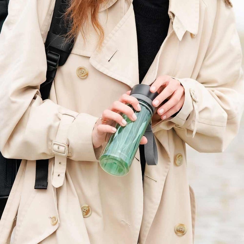 Aladdin Aveo Water Bottle 0.35L Basil Green Leaf Print - Image 5