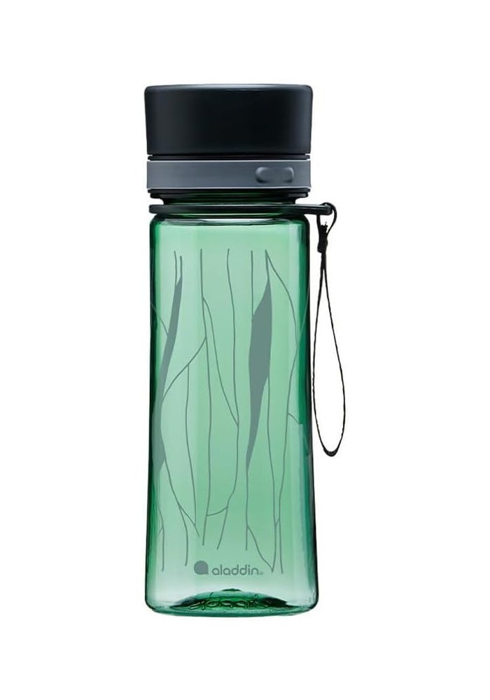 Aladdin Aveo Water Bottle 0.35L Basil Green Leaf Print - Image 1