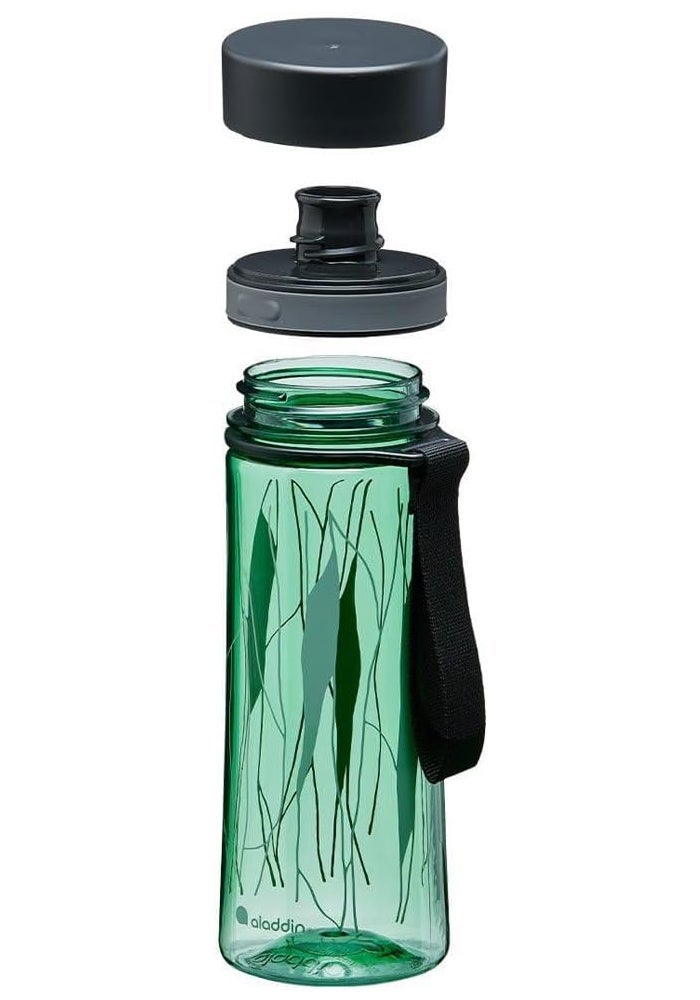 Aladdin Aveo Water Bottle 0.35L Basil Green Leaf Print - Image 2
