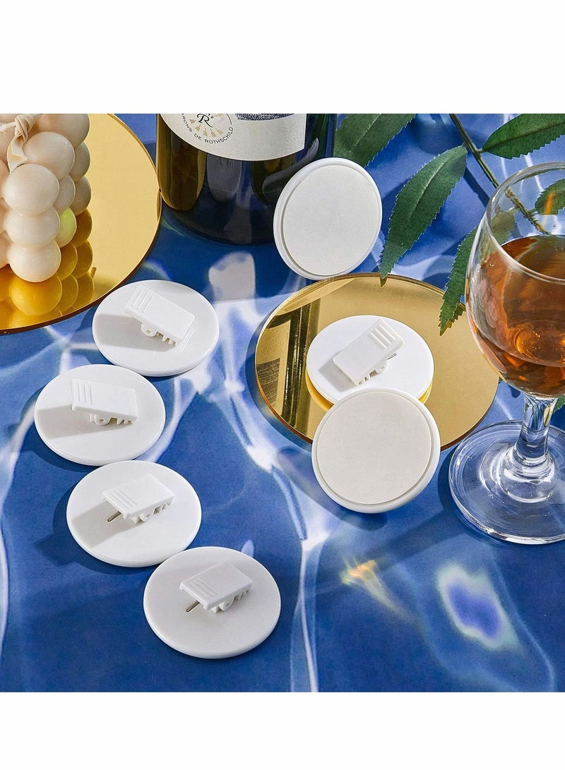 Excefore مشابك ستارة الاستحمام ذاتية اللصق، واقي مقاوم للرياح للستارة، مشبك وزن ستارة الحمام للاستخدام المنزلي، مشابك رش الاستحمام، مشابك ستارة مقاومة للرياح، حماية من الرش اللاصق لستارة الاستحمام (4 قطع) - Image 3