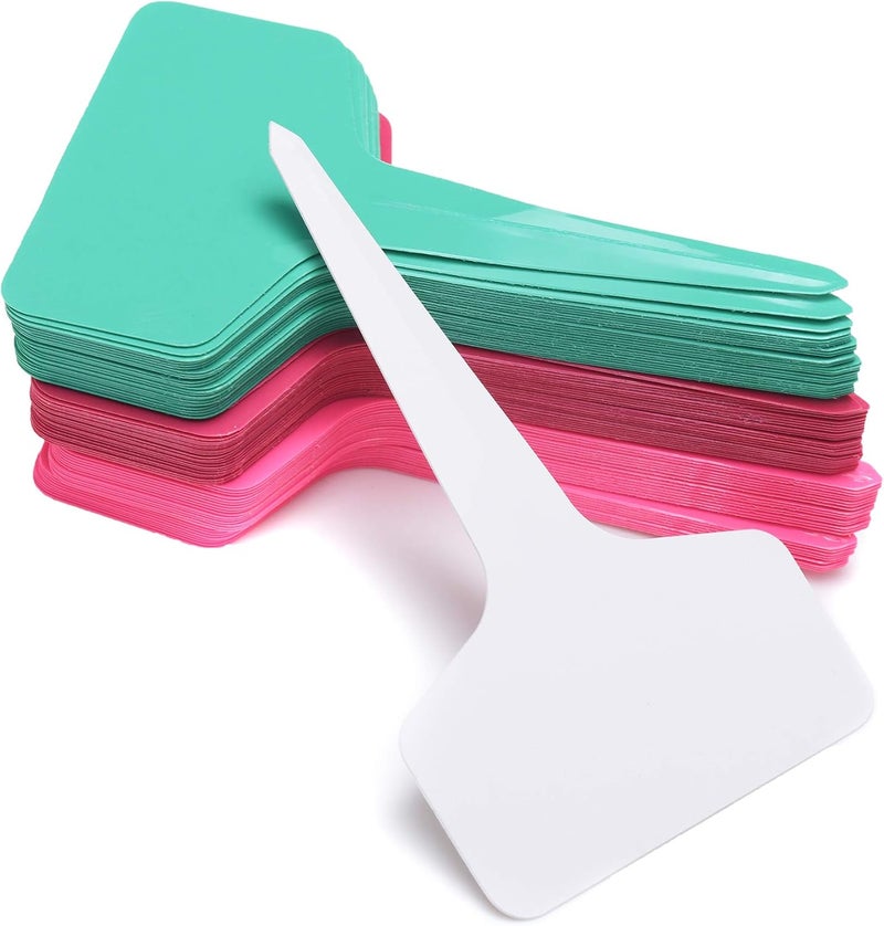 Mihey 150 Pcs TType Plant Labels with a Pen Waterproof Plastic Plant Tags Nursery Garden Markers 6 x 10cm 6 Colors - Image 3