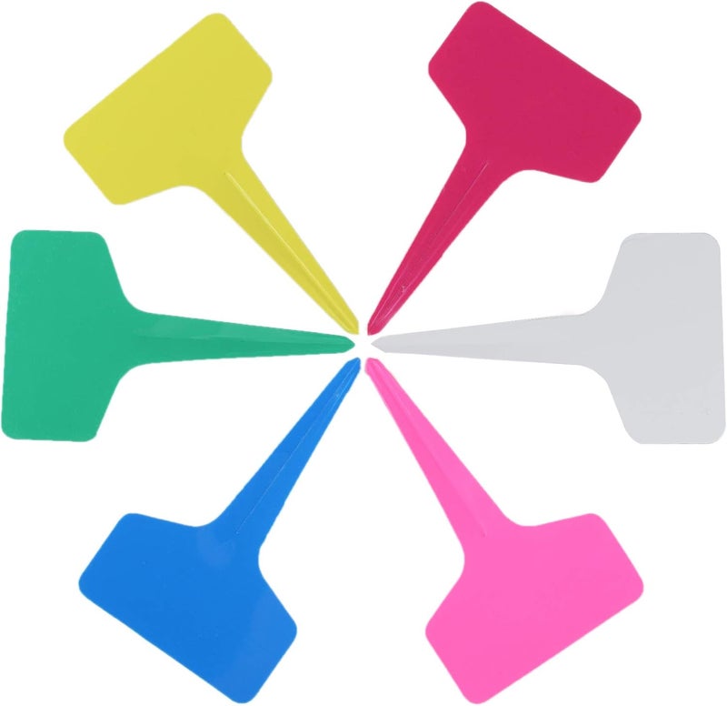 Mihey 150 Pcs TType Plant Labels with a Pen Waterproof Plastic Plant Tags Nursery Garden Markers 6 x 10cm 6 Colors - Image 5