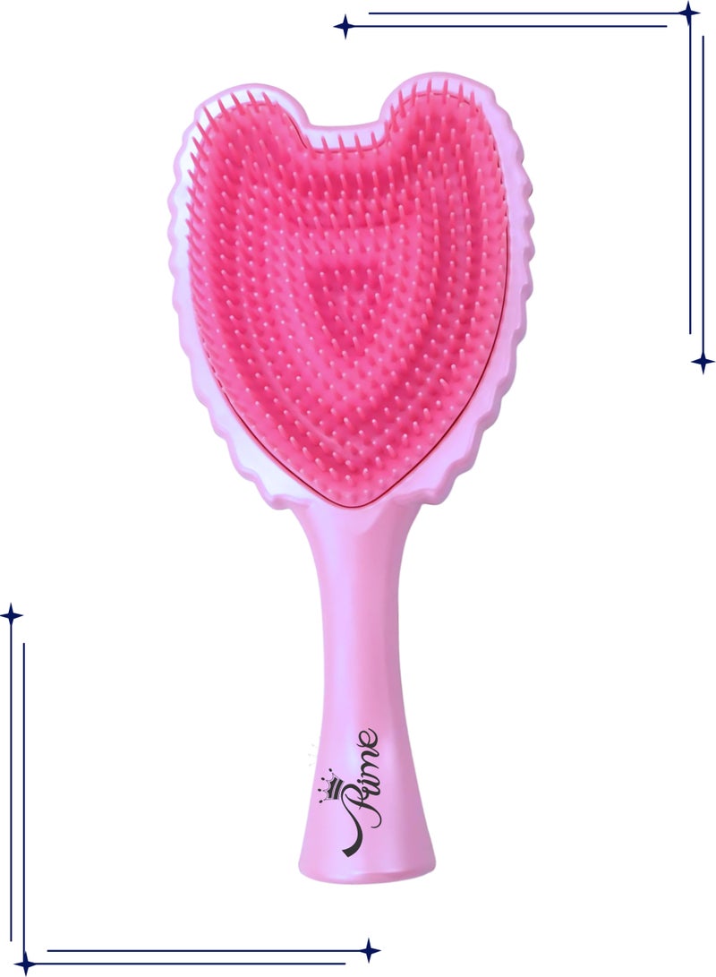 مشط فرشاة شعر برايم ويت تانجل لفك تشابك الشعر للنساء - شعيرات وردية لامعة - Image 1