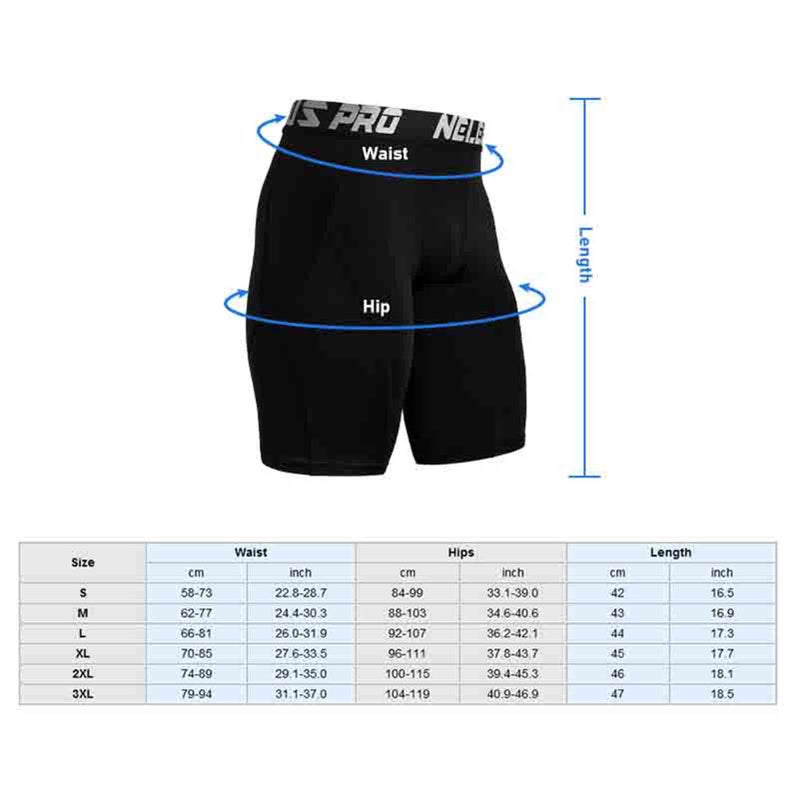 3PCS Men Compression Shorts Quick-Dry Breathable Elastic Gym Fitness Tights Running Sportswear - Image 2