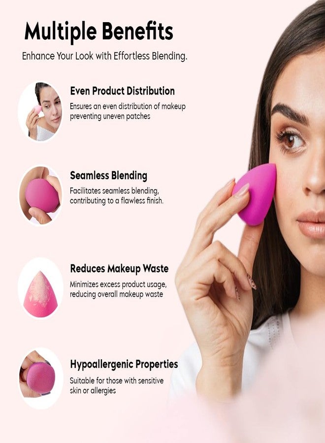 Gleva 7 Pcs Makeup Blender Sponge Set, Soft Egg Shaped Blending Puff for Flawles Makeup, Blender for Liquid Foundation, Cream, Powder, Wet & Dry Makeup Applicator for Girls & Women - Image 4