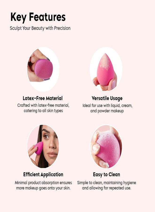 Gleva 7 Pcs Makeup Blender Sponge Set, Soft Egg Shaped Blending Puff for Flawles Makeup, Blender for Liquid Foundation, Cream, Powder, Wet & Dry Makeup Applicator for Girls & Women - Image 3