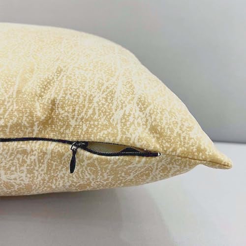 FABANE 20 x 20 Inch Double-Sided Printed Velvet Cushion Covers – Set of 5 Square Decorative Pillow Covers for Sofa, Couch or Bed (Texture Beige) - Image 3