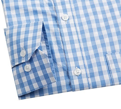 Double Pump Mens Button Down Shirts Cotton Long Sleeve Shirts Regular Fit (SL08A,XXL) - Image 3