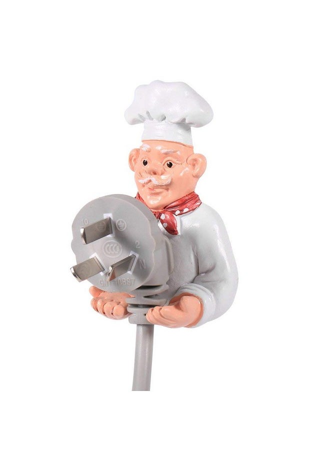 Perfect Pricee - Perfect Pricee 1Pc Cute Cook Fat Chef Design Power Plug Socket Holder Door Wall Mounted Adhesive Hook Hanger Organizer for Kitchen Decor (Random Hands Hang) - Image 1