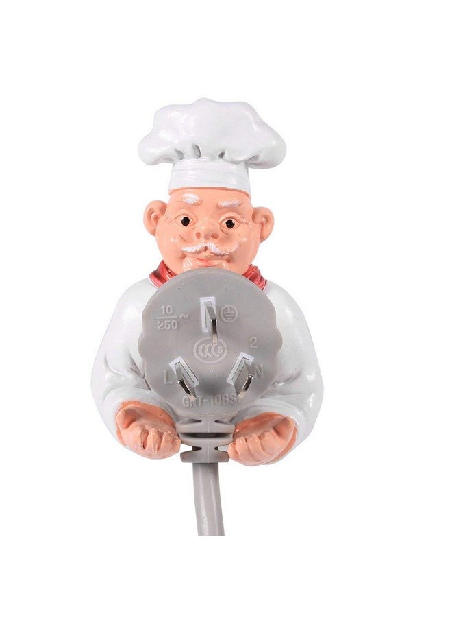 Perfect Pricee - Perfect Pricee 1Pc Cute Cook Fat Chef Design Power Plug Socket Holder Door Wall Mounted Adhesive Hook Hanger Organizer for Kitchen Decor (Random Hands Hang) - Image 1