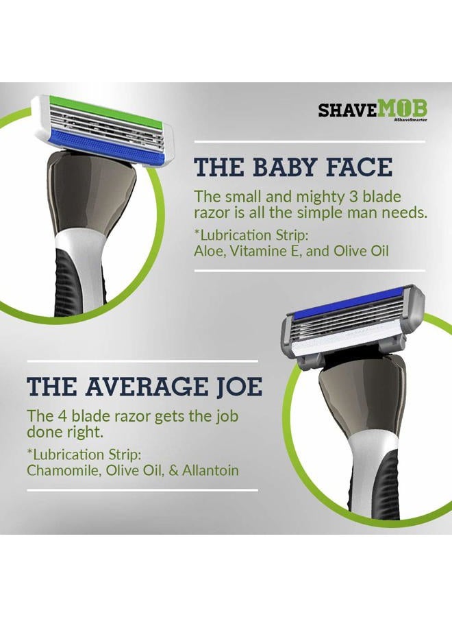 ShaveMOB 6-Blade Men's Razor Kit (Flex Head Handle with Trimmer + 4 Refills) - The Caveman Shaving Kit - Image 5