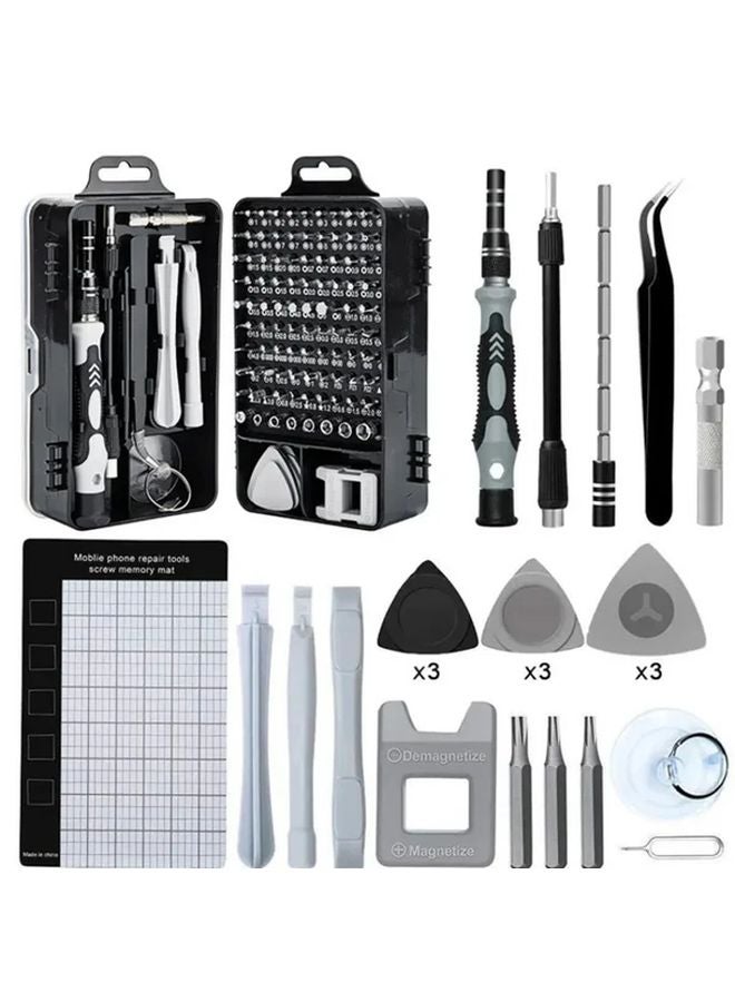 115 In 1 Gray Precision Screwdriver Set For Computer Phone Tablet Watch Repair - Image 2