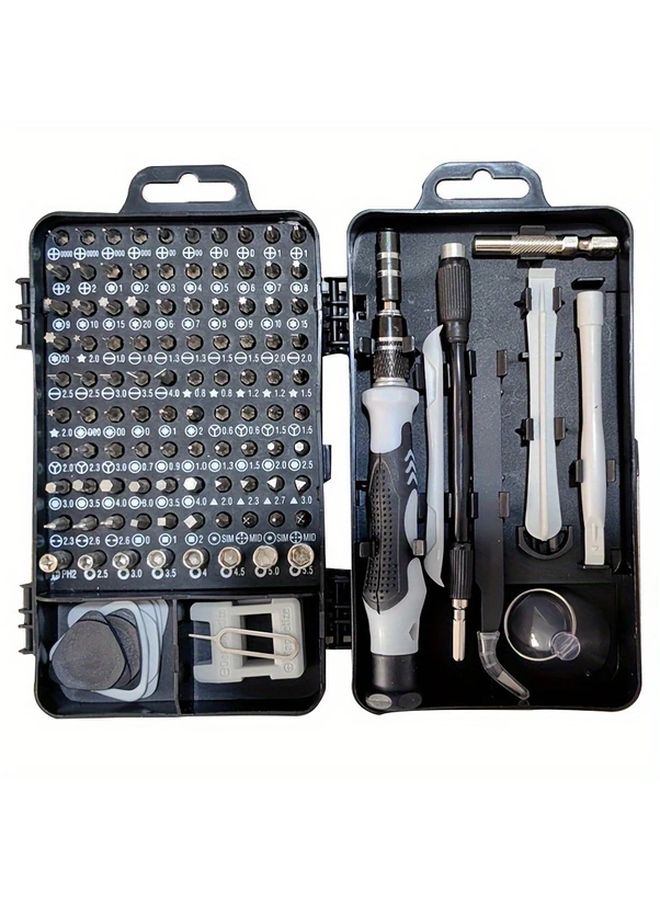 115 In 1 Gray Precision Screwdriver Set For Computer Phone Tablet Watch Repair - Image 1