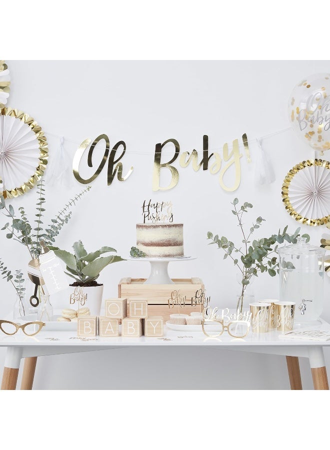 ARS Gold Foiled Baby Shower Photo Booth Props, 29.5 Cm Height - Image 2