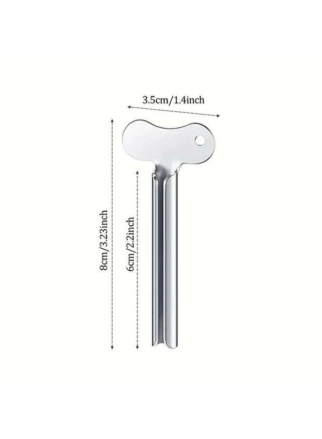 3Pcs Stainless Steel Toothpaste Squeezer Professional Bathroom Accessories Argent Color For Face Wash Hair Dye And More Bathroom Essentials - Image 2