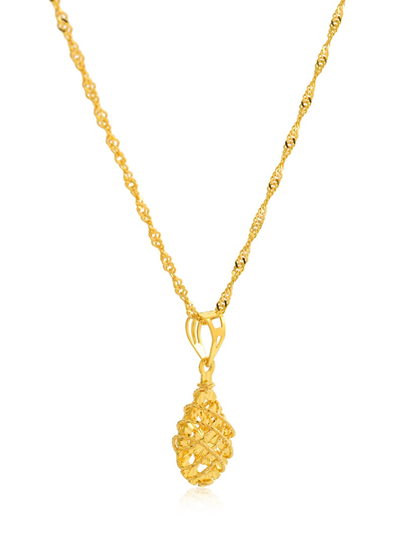 BAFLEH JEWELLERY Embrace the Elegance of Nature with This Radiant 21K Gold Flower Necklace  - Image 2