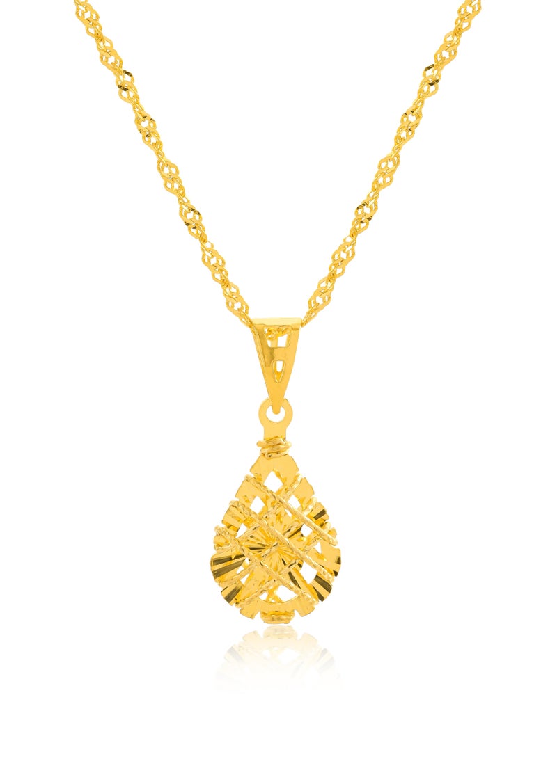 BAFLEH JEWELLERY Embrace the Elegance of Nature with This Radiant 21K Gold Flower Necklace  - Image 1