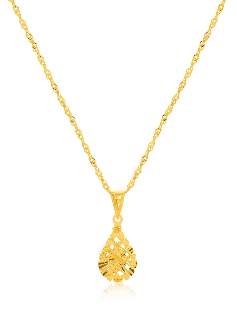 BAFLEH JEWELLERY Embrace the Elegance of Nature with This Radiant 21K Gold Flower Necklace  - Image 3