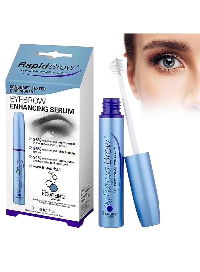 rapidbrow Eyebrow Enhance Serum,Eyebrow Growth Serum for Thicker,Fuller and Healthier Looking Brows,Gentle and Safe,3ML - Image 1