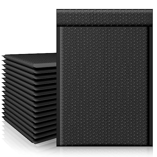 Fuxury Bubble Mailers, 10.5x16 Inch 25 Pack Padded Envelopes Self Seal Adhesive Waterproof, Large Shipping Envelopes, Padded Mailers, Bubble Bags for Mailing, Packaging, Small Business, Black#5 - Image 1