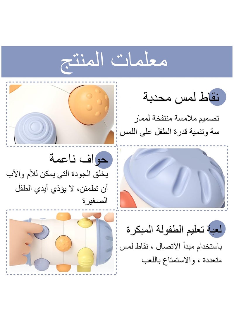 Baby Rattles Toy,   Baby Hand Rattle, Grab Ball Toy for 6-12 Months Babies, Baby Sensory Toy, Rattle Baby Toy, Gift for Babies (Blue)