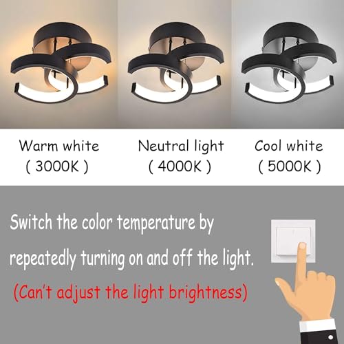 RJ 22W Half Round Modern Ceiling Light for Bedroom, Living Room, Kitchen, Hallway & Balcony | Stylish LED Decorative Ceiling Lamp | Cool White, Warm White & Natural White | Energy Saving Light - Image 5