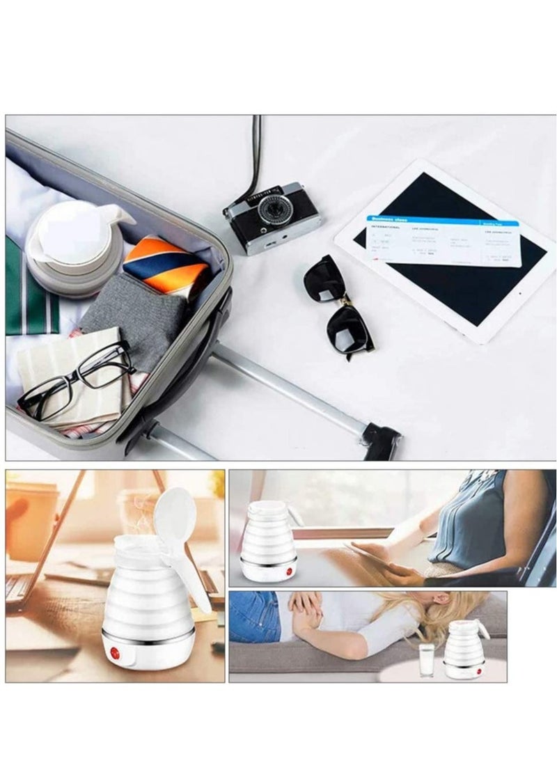 ELTRAZONE Foldable kettle, Portable Foldable Electric Kettle for Travel Food Grade Silicone Electric Water Heater Collapses with Separable Power Cord Ideal for Hiking Camping and indoor(0.6L, blue) - Image 5