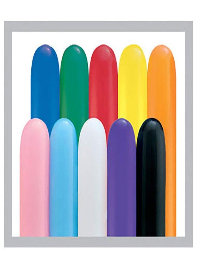 Qualatex 44560 Classic Assortment Latex Balloons, 260Q, Classic Assortment, Pack of 100 - Image 1