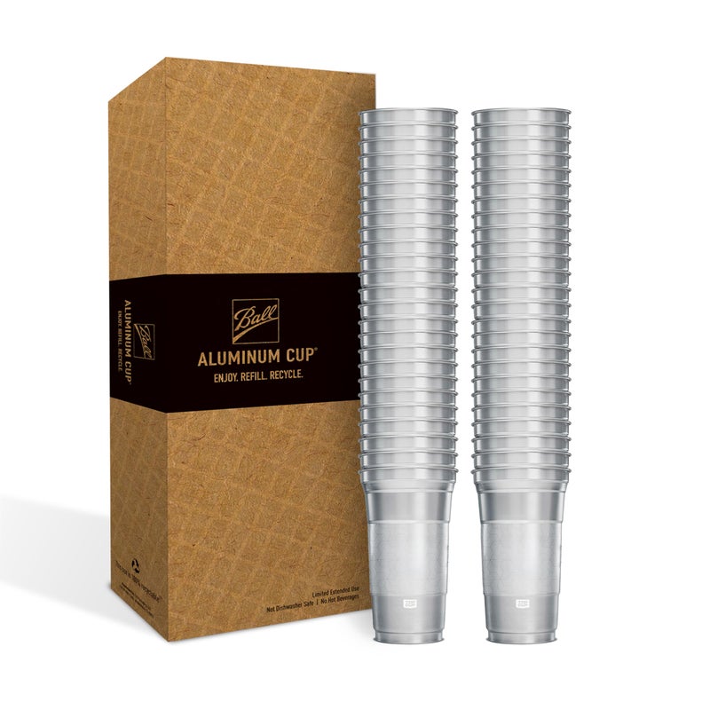 Top Cup â€“ 12 Ounce, 50 Count, Reusable Aluminum Party Cups | Stealth Design | Cold-Holding, Recyclable, Made in USA - Image 1