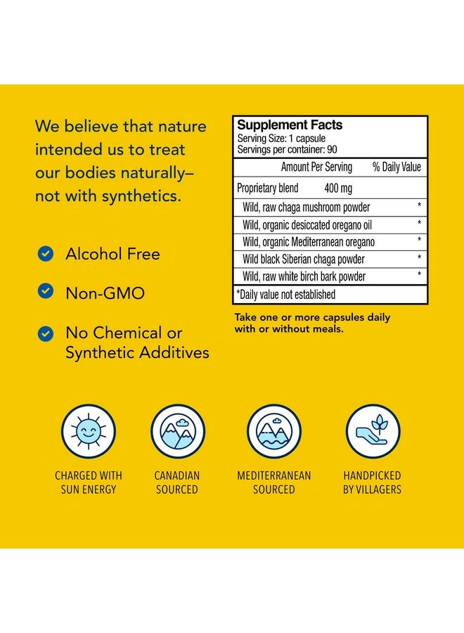 North American Herb & Spice Chagamax 90 Capsules Adaptogen Adrenal Support Endurance & Stamina Chaga Wild Mushroom Supplement Whole Food Herbs Nongmo 90 Total Servings - Image 5