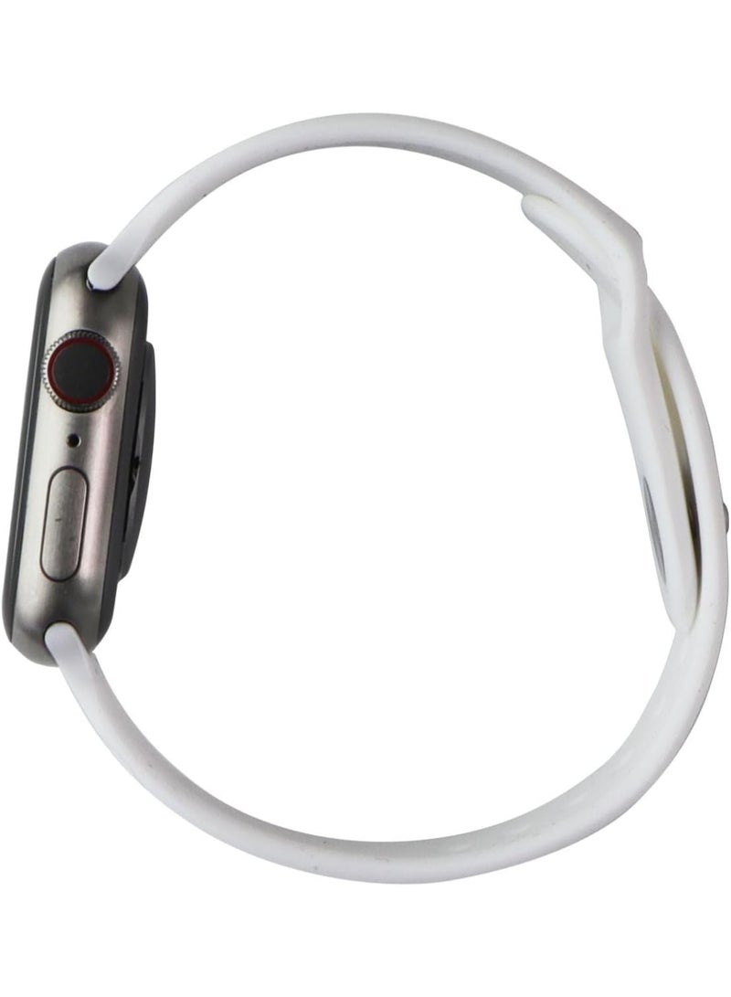 Apple Renewed - Watch Series 7 GPS Cellular, 41MM Titanium with White Sport Band Silver Titanium - Image 3