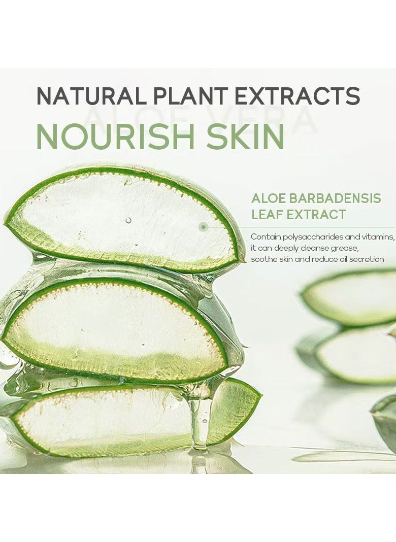 Laikou - Organic Aloe Vera Gel (1.76oz), 96% Pure Aloe for Face and Body – Deep Soothing and Hydrating Moisturizer for Sunburn, Acne, and Dry Skin – Fast-Absorbing Travel Size Aloe Cream for Cooling and Calming - Image 1