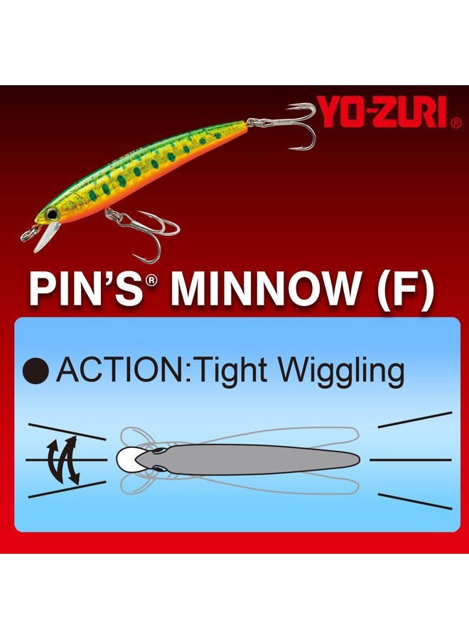 DUEL Yo-Zuri F1162-GHIW Pins Minnow Floating Diver Lure, Sardine, 70mm 2-3/4" - Image 3