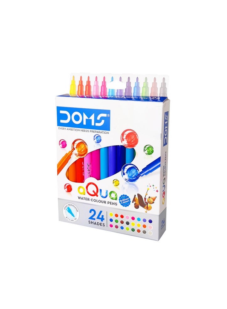 DOMS 24 Shades Aqua Water Colour Pen