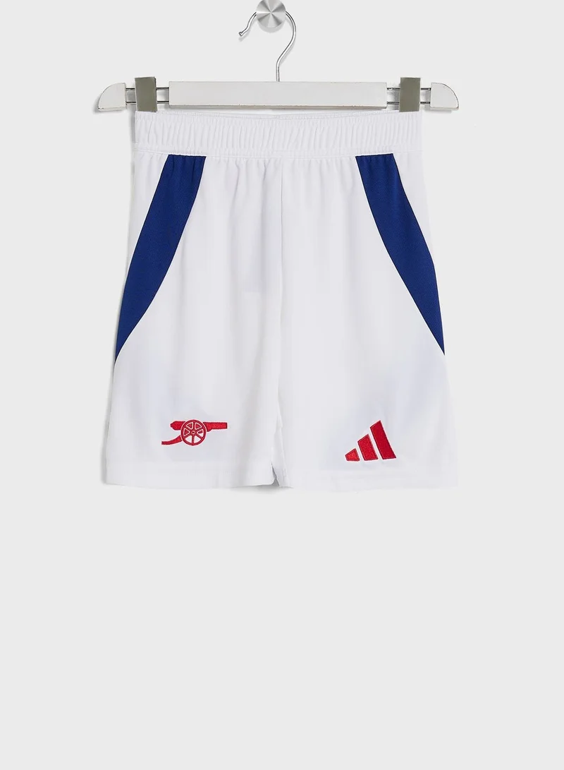 adidas شورت كرة قدم أبيض للأولاد مقاس