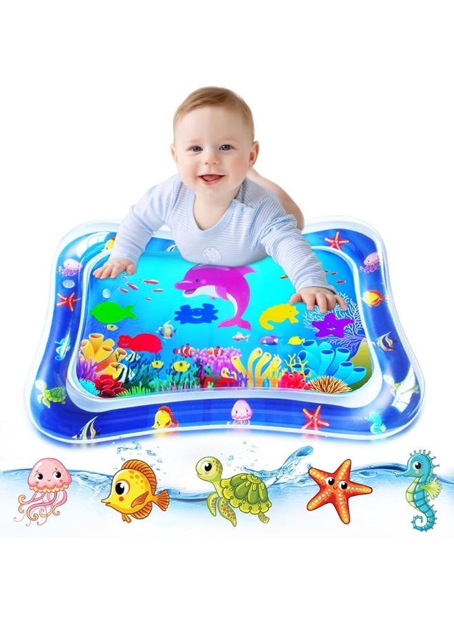 ZMLM Baby Tummy-Time Water Mat: Infant Baby Toy Gift Activity Play Mat Inflatable Sensory Playmat Babies Belly Time Pat Indoor Small Pad for 3 6 9 12 Month Newborn Boy Girl Toddler Fun Christmas Game - Image 4