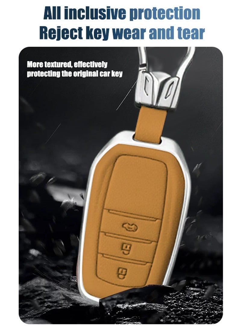 غطاء مفتاح تويوتا ، تصميم شامل لثلاثة مفاتيح ، مقاومة السقوط والتآكل ، نسيج أغنى ، حماية مفاتيح السيارة الأصلية ، مفاتيح حساسة. - Image 3