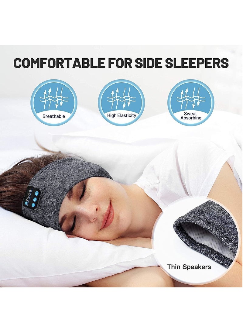 Generic - Sleep Headphones Wireless, Bluetooth Sports Headband Headphones with Ultra-Thin HD Stereo Speakers Perfect for Sleeping, Workout, Jogging, Yoga, Insomnia, Air Travel, Meditation, Grey - Image 1