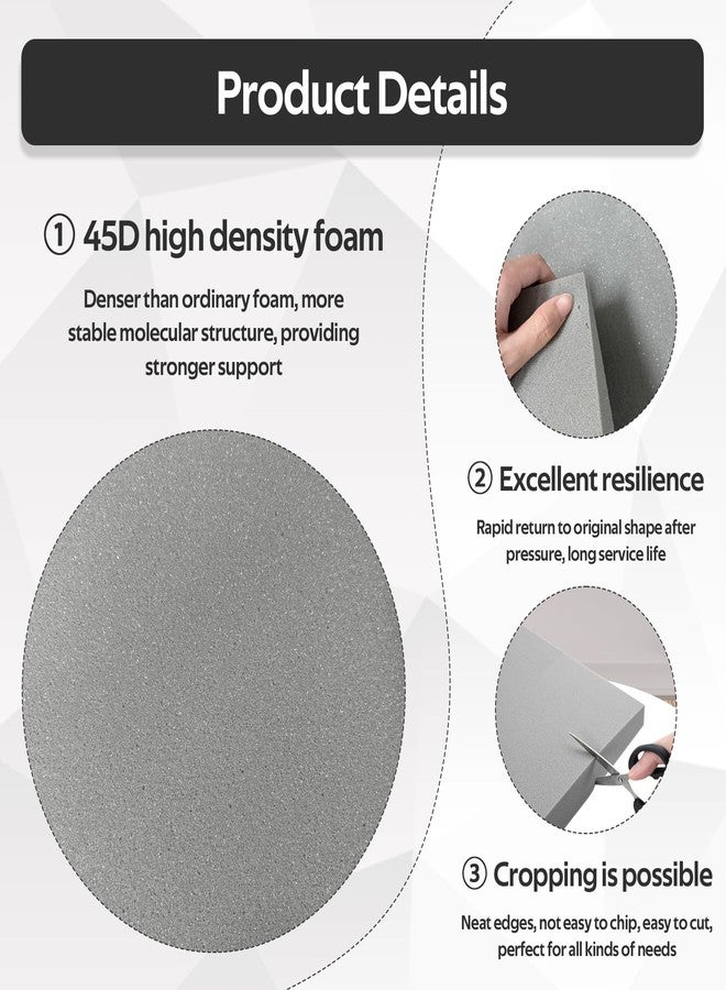 Soleeya Soleey 3 Pcs 45D Couch Cushion Support for Sagging Seat 22 * 22 * 2 Inches, Grey Sofa Support for Sagging Cushions Curved High Density Foam Sagging Couch Support Under Cushion for Furniture Sofa Seat - Image 3