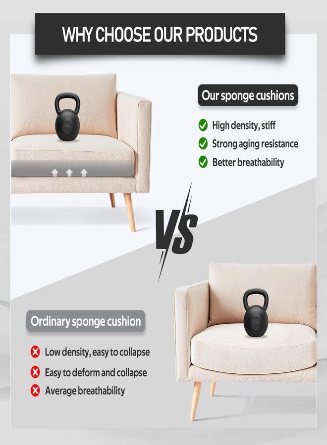 Soleeya Soleey 3 Pcs 45D Couch Cushion Support for Sagging Seat 22 * 22 * 2 Inches, Grey Sofa Support for Sagging Cushions Curved High Density Foam Sagging Couch Support Under Cushion for Furniture Sofa Seat - Image 5