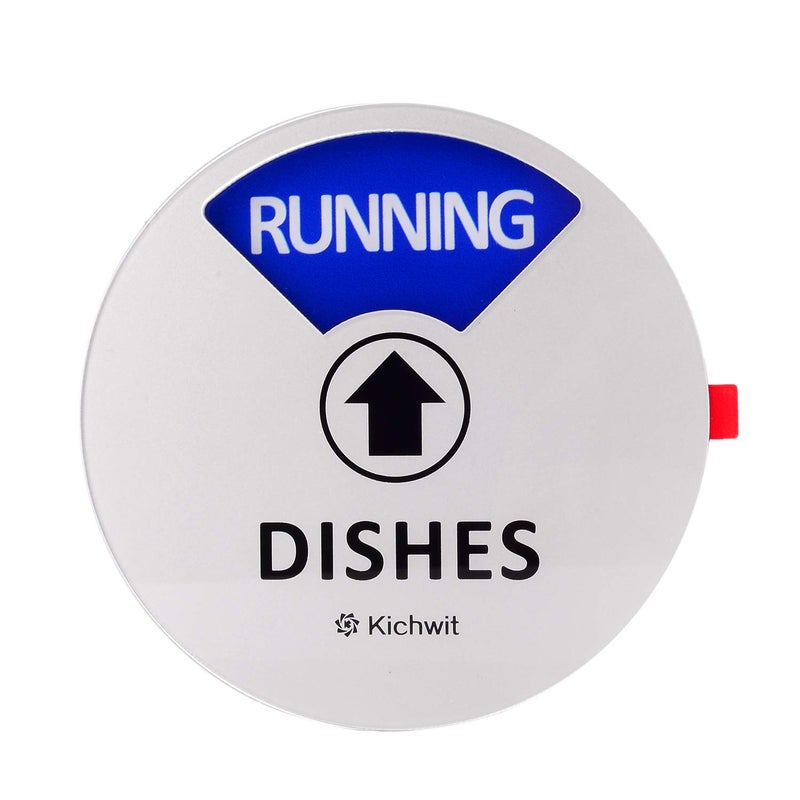 Kichwit Dishwasher Magnet Clean Dirty Sign Indicator with Running and Empty Options, Works on All Dishwashers, Non-Scratch Strong Magnetic Backing, Residue Free Adhesive Included, 4 Inch, Silver - Image 4