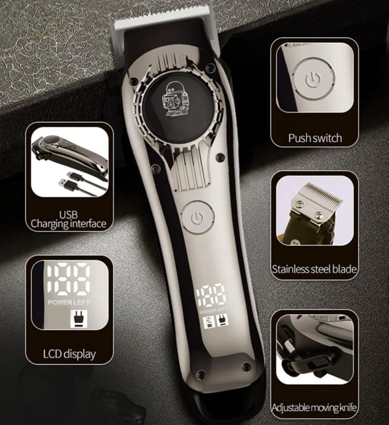 Concepta Trimmers For Man | Rechargeable Beard Trimmer For Man | Waterproof Cordless Shaver With USB Charging & 4 Combs For Hair, Beard And Moustach - Image 3