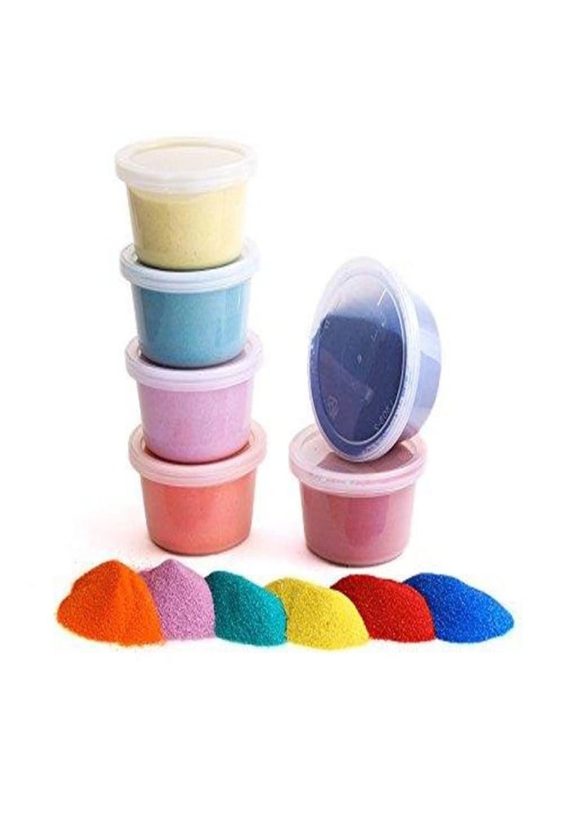 Hygloss 6 Colored Pack Craft Sand Assorted 6 per Set