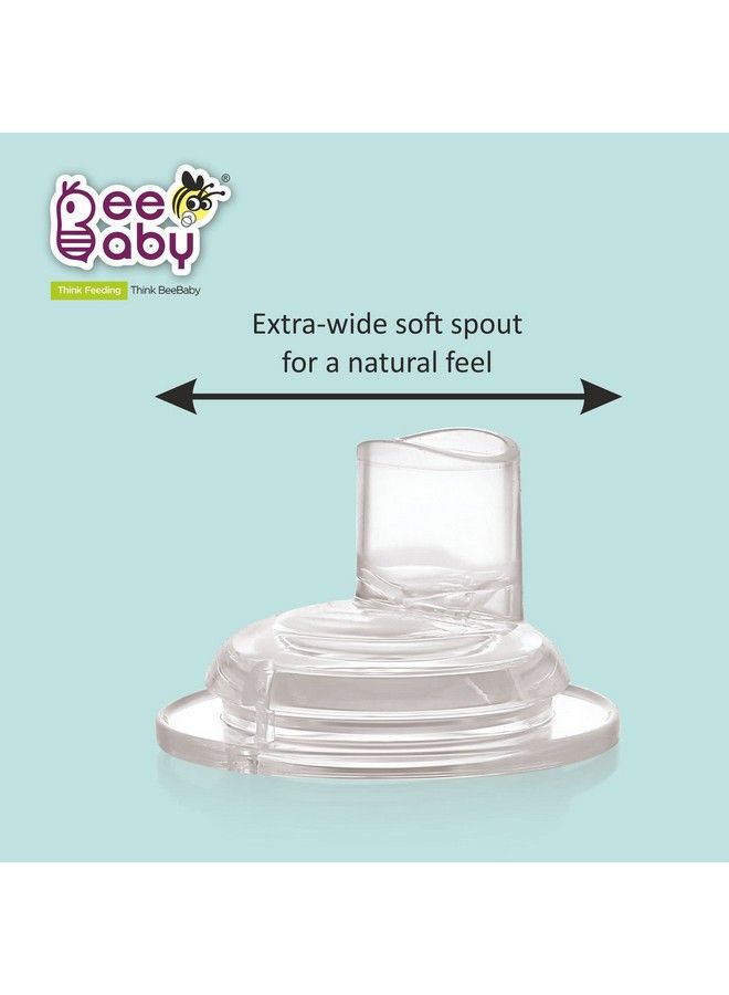 Beebaby Replacement Anti Colic Soft Silicone Sippy Spout Nipple With Storage Case. Fits All Beebaby Wide Neck Bottles. Non Spill Leak Proof 100% Bpa Free (Pack Of 2 9 Months +) - Image 4