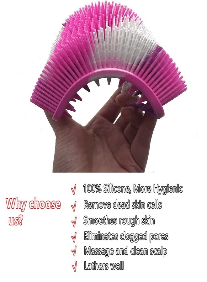 Cinlitek 2Pack Dual Sided Silicone Body Scrubber for Exfoliating, Shower&Scalp Massage, 2 in 1 Bath&Shampoo Brush,Soft Body Exfoliator Silicone Loofah Shower Scrubber Brush for All Kinds of Skin - Image 3