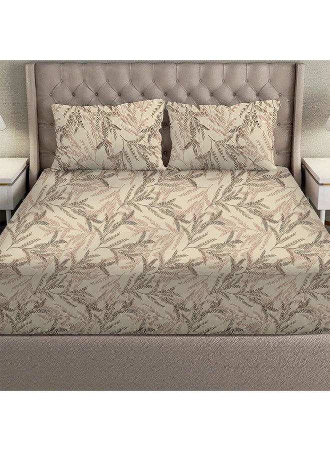 DANUBE HOME Danube Home Albany Super King Bed Fitted Sheet Set 200x200+30 cm/50x75+15 cm Leaf Linen | 80 Cotton; 20 Lyocell Bedding Set For Bedroom  - Image 2